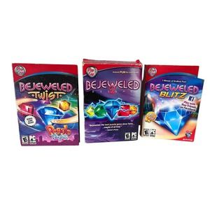 (3)PopCap Bejeweled Blitz For Windows PC Bejeweled Twist & 2 Deluxe PC Games